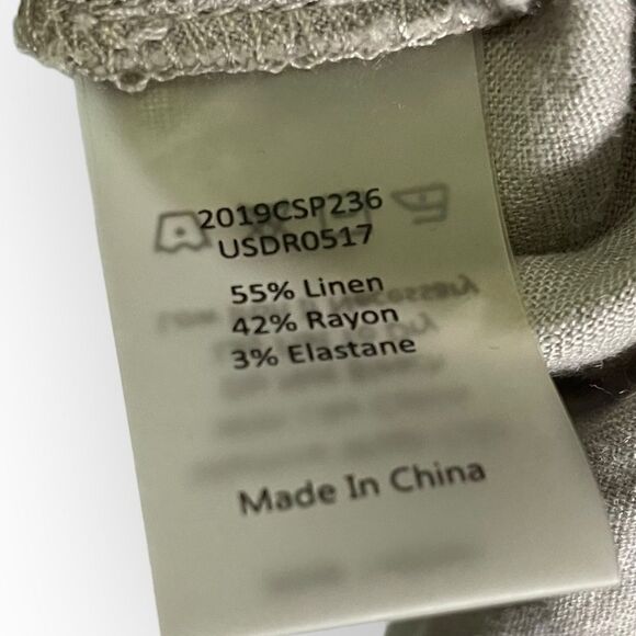 Universal Standard Stretch Linen High Low Dress Gray Short Sleeve - Picture 7 of 11